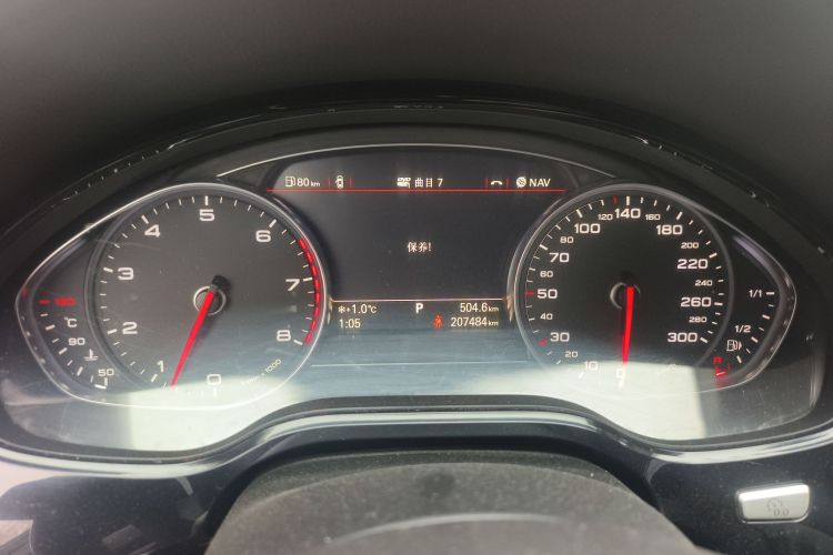 Used Audi A8 2012 A8L 45 TFSI quattro Luxury Model Odometer Close Up