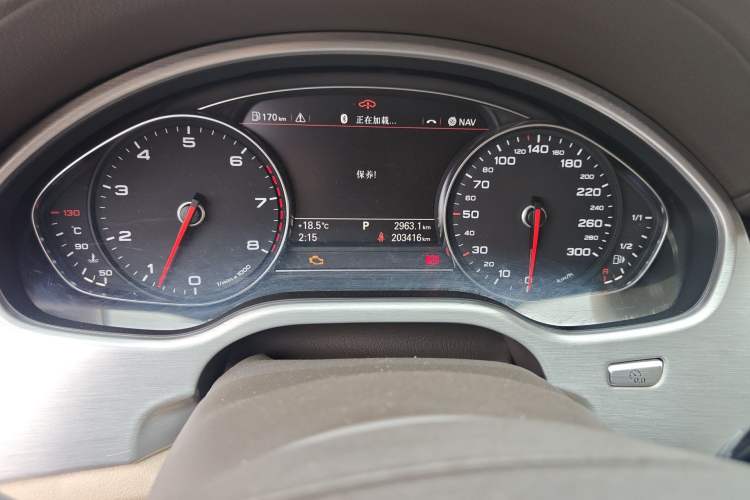 Used Audi A8 2012 A8L 45 TFSI quattro Luxury Model Odometer Close Up
