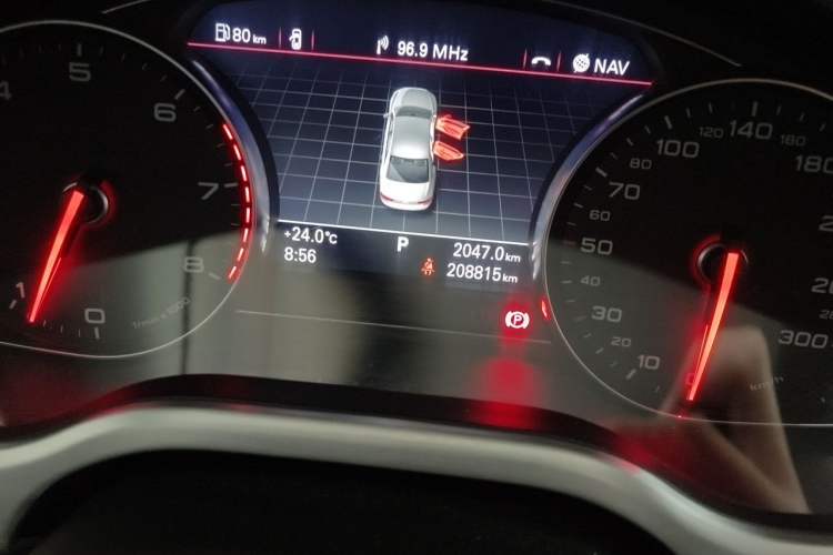 Used Audi A8 2012 A8L 45 TFSI quattro Luxury Model Odometer Close Up