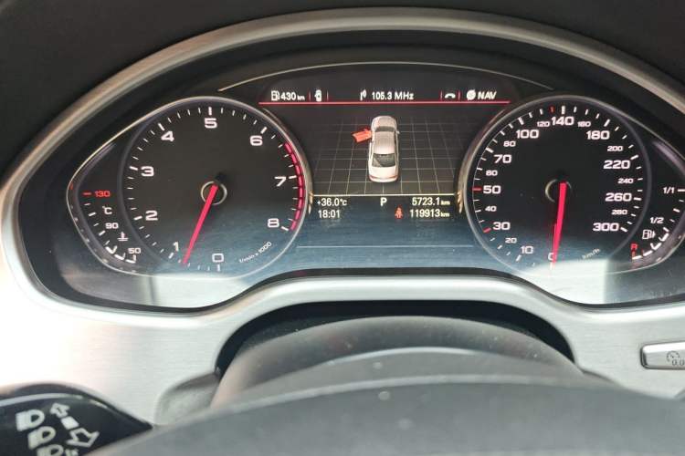 Used Audi A8 2012 A8L 45 TFSI quattro Luxury Model Odometer Close Up