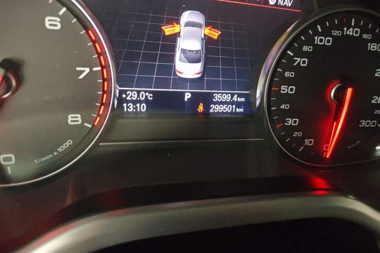 Used Audi A8 2012 A8L 45 TFSI quattro Luxury Model Odometer Close Up