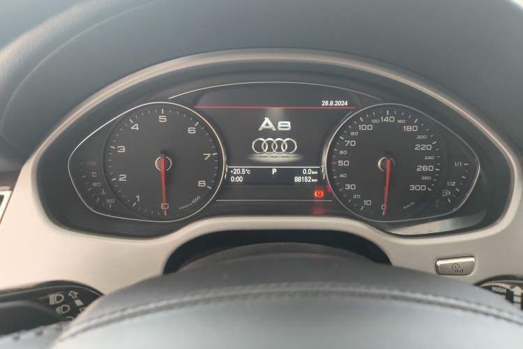 Used Audi A8 2012 A8L 45 TFSI quattro Luxury Model Odometer Close Up