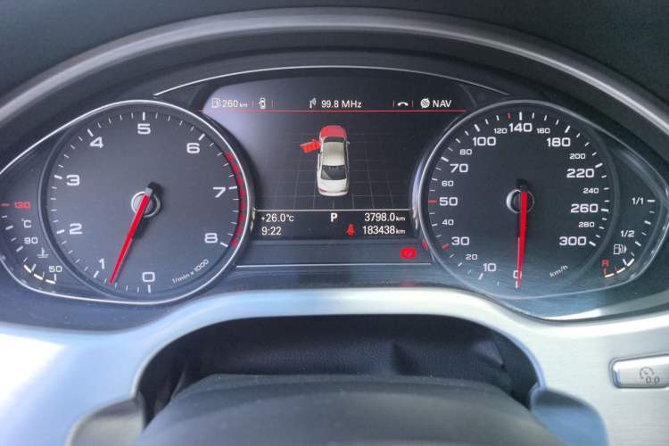 Used Audi A8 2012 A8L 45 TFSI quattro Luxury Model Odometer Close Up