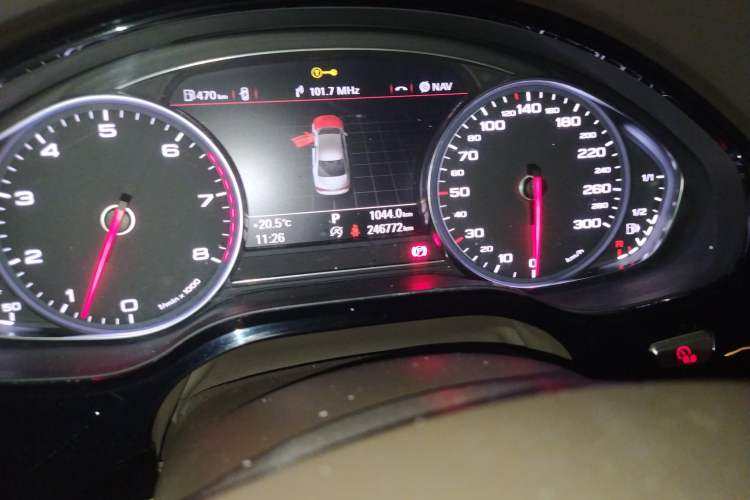 Used Audi A8 2012 A8L 45 TFSI quattro Comfort model Odometer Close Up