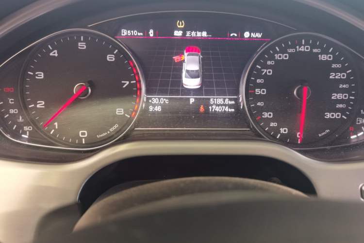 Used Audi A8 2012 A8L 45 TFSI quattro Luxury Model Odometer Close Up