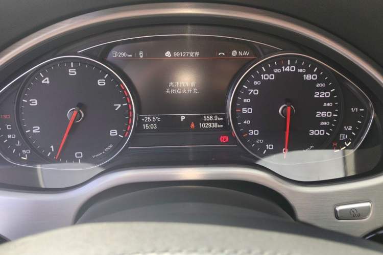 Used Audi A8 2013 A8L 50 TFSI quattro Prestige Edition Odometer Close Up