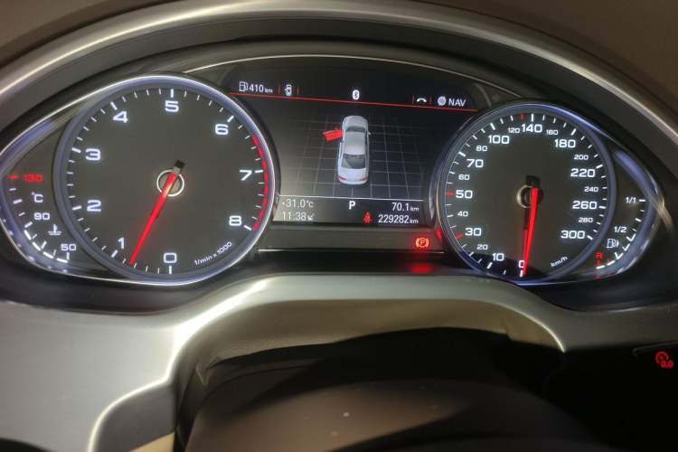 Used Audi A8 2013 A8L 50 TFSI quattro Luxury Model Odometer Close Up