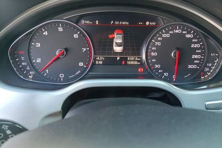 Used Audi A8 2013 A8L 45 TFSI quattro Comfort model Odometer Close Up