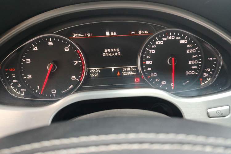 Used Audi A8 2013 A8L 45 TFSI quattro Luxury Model Odometer Close Up