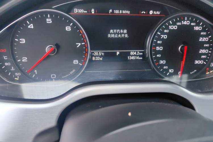Used Audi A8 2013 A8L 45 TFSI quattro Luxury Model Odometer Close Up