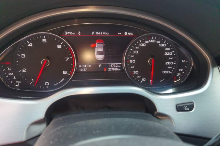 Used Audi A8 2013 A8L 45 TFSI quattro Comfort model Odometer Close Up