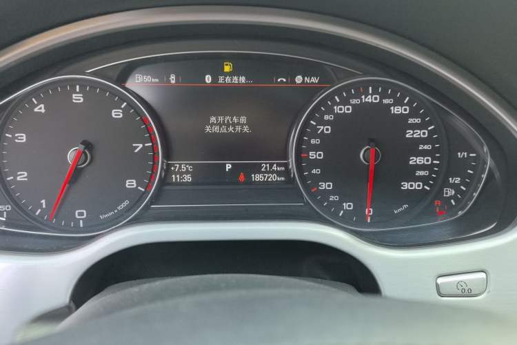 Used Audi A8 2013 A8L 50 TFSI quattro Luxury Model Odometer Close Up