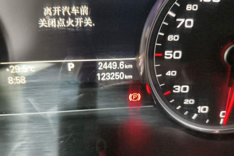 Used Audi A8 2013 A8L 30 FSI Comfort Model Odometer Close Up