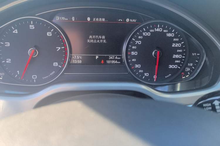 Used Audi A8 2013 A8L 45 TFSI quattro Comfort model Odometer Close Up