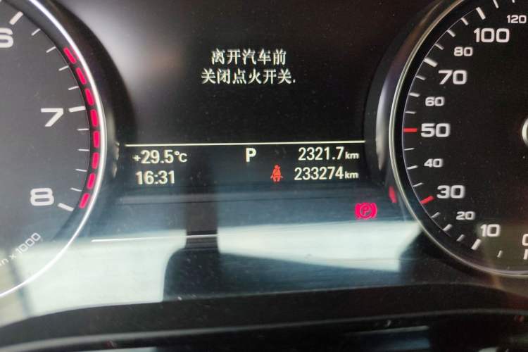 Used Audi A8 2013 A8L 45 TFSI quattro Luxury Model Odometer Close Up