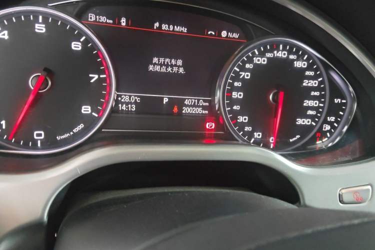 Used Audi A8 2013 A8L 50 TFSI quattro Luxury Model Odometer Close Up