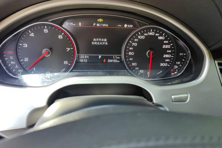 Used Audi A8 2013 A8L 55 TFSI quattro Luxury Model Odometer Close Up
