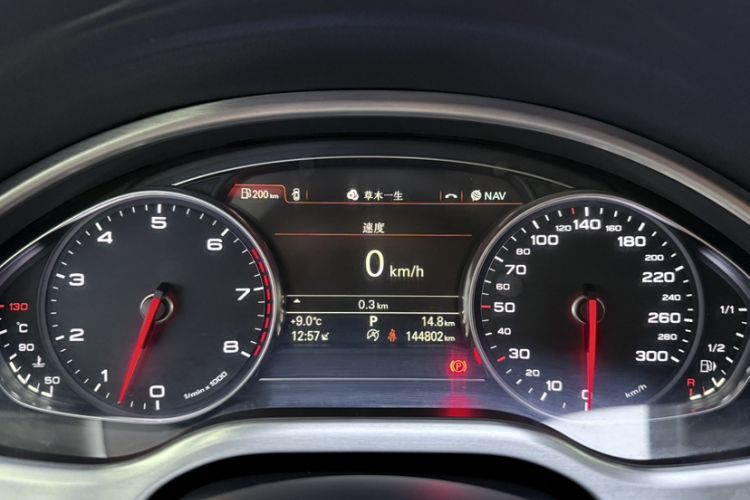 Used Audi A8 2013 A8L 6.3 FSI W12 quattro flagship model Odometer Close Up