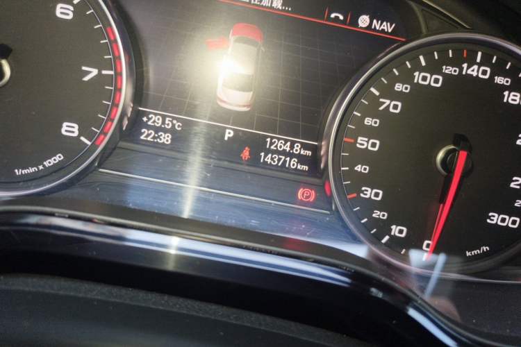 Used Audi A8 2013 A8L 50 TFSI quattro Luxury Model Odometer Close Up
