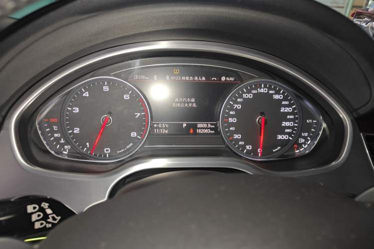 Used Audi A8 2013 A8L 45 TFSI quattro Comfort model Odometer Close Up