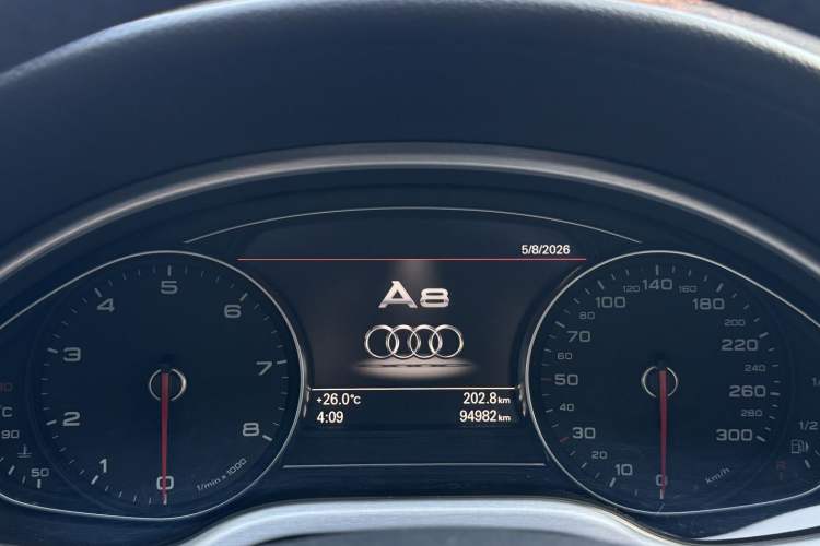 Used Audi A8 2013 A8L 50 TFSI quattro Comfort model Odometer Close Up