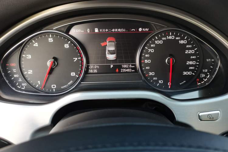 Used Audi A8 2013 A8L 45 TFSI quattro Luxury Model Odometer Close Up