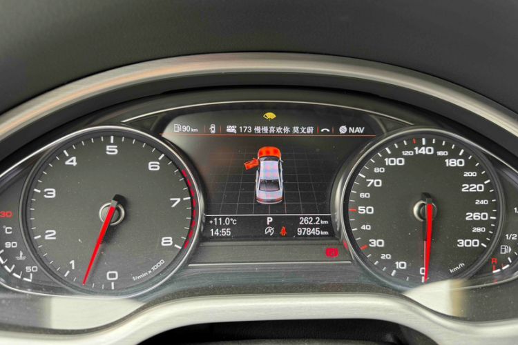 Used Audi A8 2014 A8L 6.3 FSI W12 quattro flagship model Odometer Close Up
