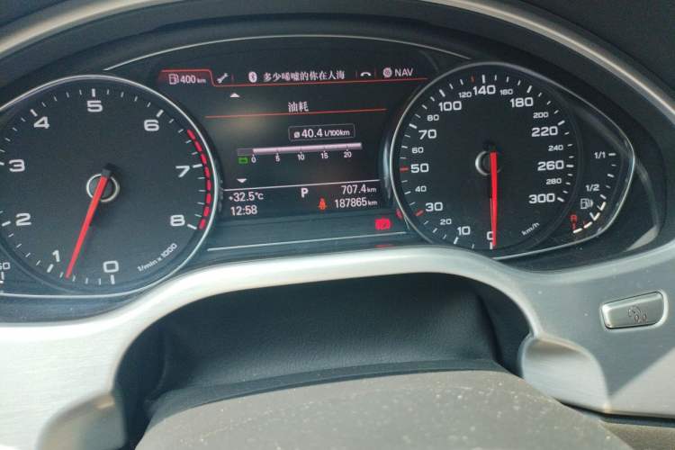 Used Audi A8 2014 A8L 45 TFSI quattro Luxury Model Odometer Close Up