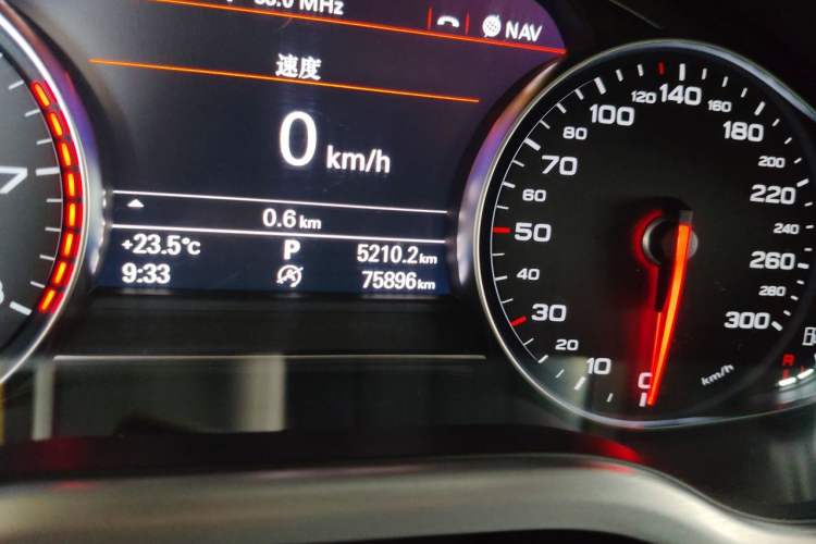 Used Audi A8 2014 A8L 45 TFSI quattro Luxury Model Odometer Close Up