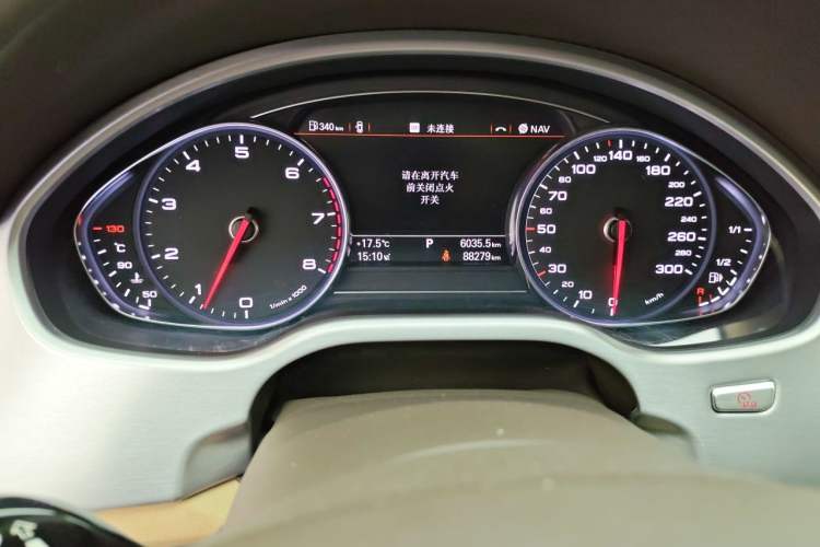 Used Audi A8 2014 A8L 45 TFSI quattro Luxury Model Odometer Close Up