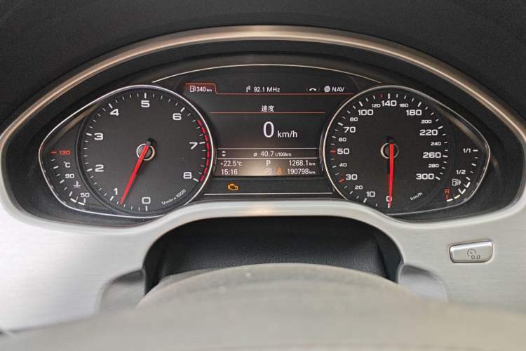 Used Audi A8 2014 A8L 45 TFSI quattro Luxury Model Odometer Close Up