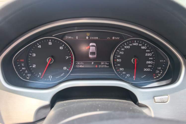 Used Audi A8 2014 A8L 45 TFSI quattro Comfort model Odometer Close Up
