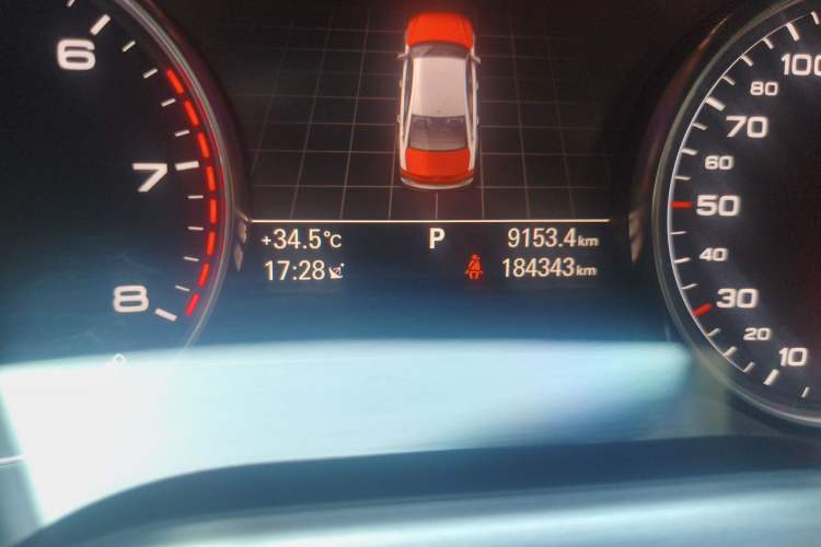Used Audi A8 2014 A8L 50 TFSI quattro Luxury Model Odometer Close Up