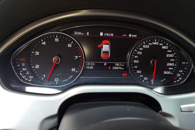 Used Audi A8 2014 A8L 45 TFSI quattro Luxury Model Odometer Close Up