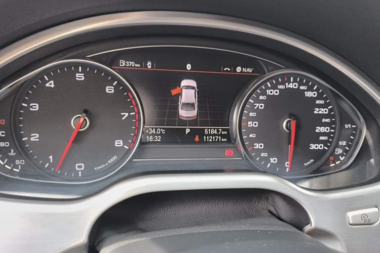 Used Audi A8 2014 A8L 45 TFSI quattro Luxury Model Odometer Close Up