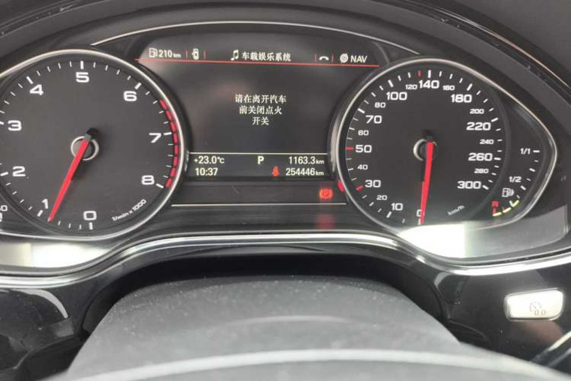 Used Audi A8 2014 A8L 45 TFSI quattro Comfort model Odometer Close Up