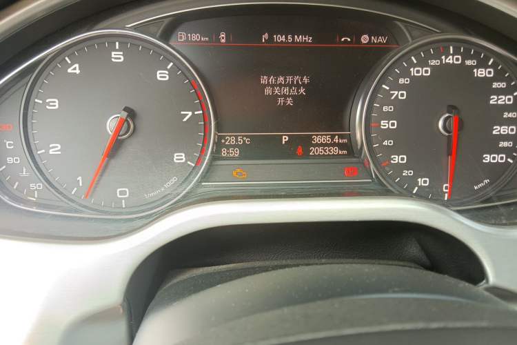 Used Audi A8 2014 A8L 45 TFSI quattro Luxury Model Odometer Close Up