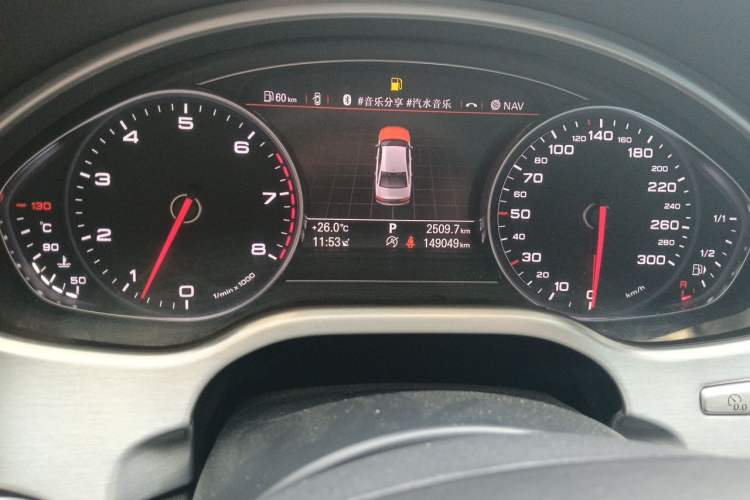 Used Audi A8 2014 A8L 45 TFSI quattro Luxury Model Odometer Close Up