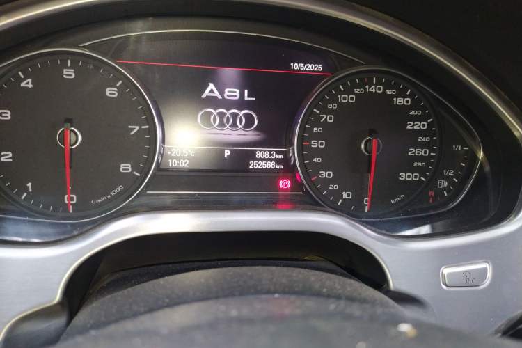 Used Audi A8 2014 A8L 50 TFSI quattro Luxury Model Odometer Close Up