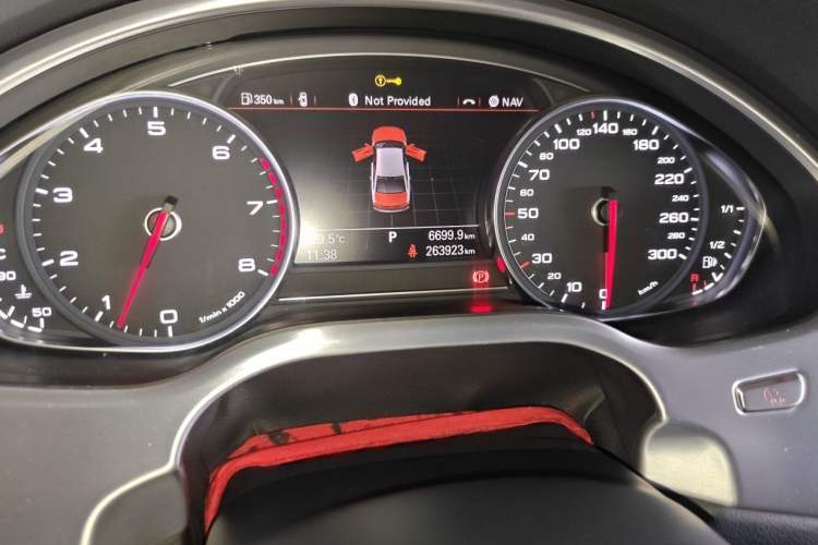 Used Audi A8 2014 A8L 45 TFSI quattro Luxury Model Odometer Close Up