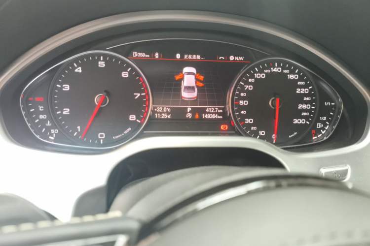 Used Audi A8 2014 A8L 45 TFSI quattro Luxury Model Odometer Close Up