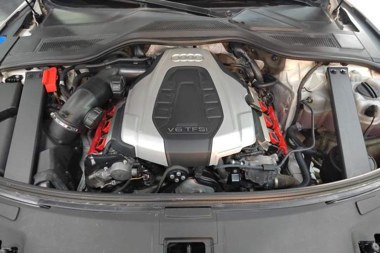 Used Audi A8 2014 A8L 45 TFSI quattro Comfort model Engine Bay