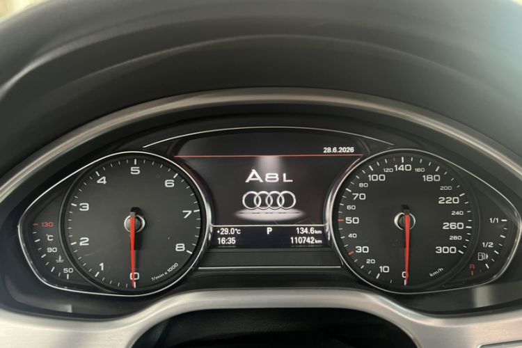 Used Audi A8 2017 A8L 45 TFSI quattro Luxury Model Odometer Close Up