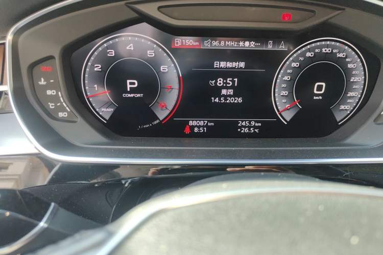 Used Audi A8 2018 A8L 55 TFSI quattro Launch Edition Prestige Model Odometer Close Up