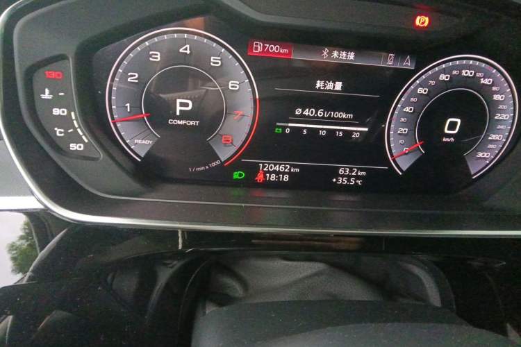 Used Audi A8 2018 A8L 55 TFSI quattro Launch Edition Elite Model Odometer Close Up