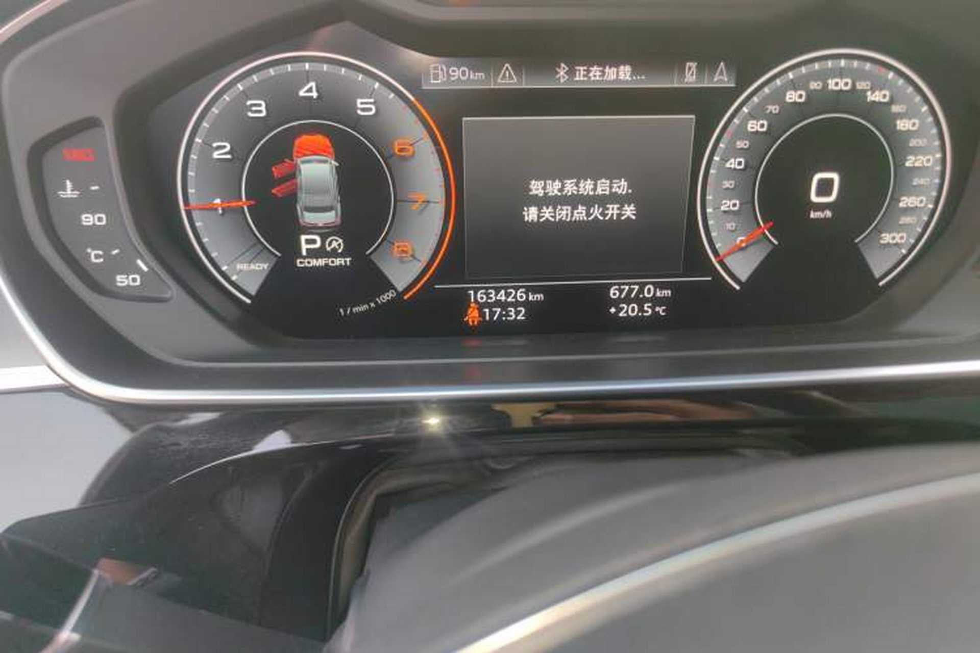 Used Audi A8 2018 A8L 55 TFSI quattro Launch Edition Elite Model Odometer Close Up