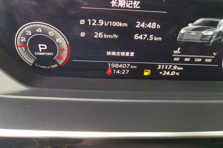 Used Audi A8 2018 A8L 55 TFSI quattro Luxury Edition Odometer Close Up