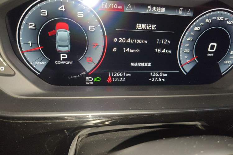 Used Audi A8 2018 A8L 55 TFSI quattro Launch Edition Elite Model Odometer Close Up