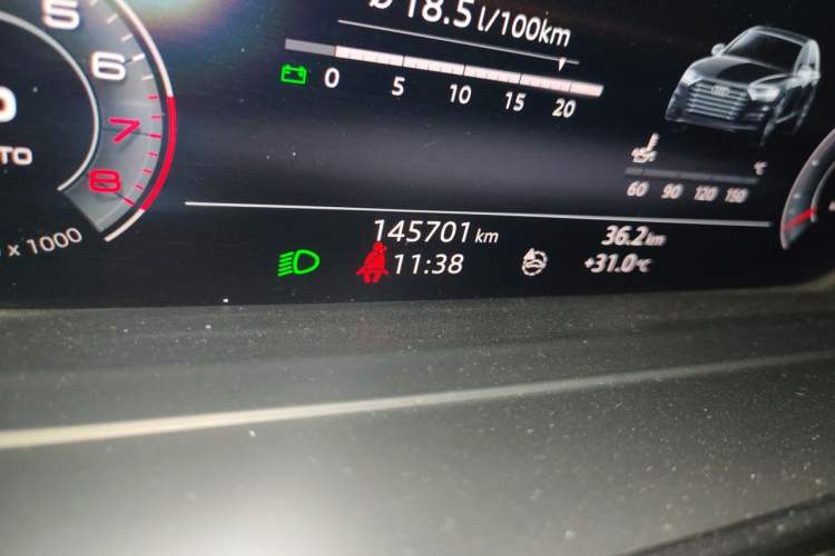 Used Audi A8 2018 A8L 55 TFSI quattro Luxury Edition Odometer Close Up