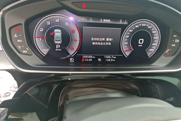 Used Audi A8 2019 Plus A8L 50 TFSI quattro Comfort Model Odometer Close Up